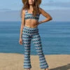 Bell Pant - Antibes -Swim Supply Store Bell Antibes Blue Plaid Pants Apparel Clothing Sun Protective UV Protection 1