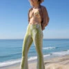 Bell Pant - Areia Olive -Swim Supply Store Bell Areia Olive Green White Pattern Pants Apparel Clothing Sun Protective UV Protection 1