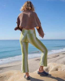 Bell Pant - Areia Olive -Swim Supply Store Bell Areia Olive Green White Pattern Pants Apparel Clothing Sun Protective UV Protection 4