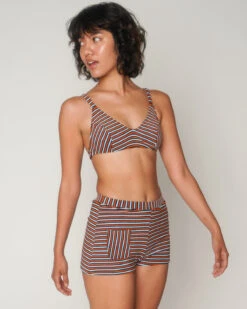 Bobby Bikini Top - Miles -Swim Supply Store Bobby Miles Blue Red Stripe Bikini Top Swim Suit 3
