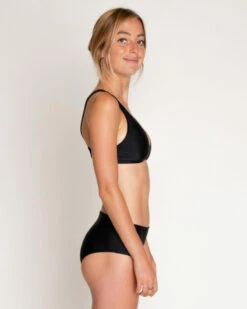 Brasilia High Waist Bikini Bottom - Black -Swim Supply Store Brasilia Black Bikini Swim Suit Sun Protection 12