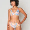 Brasilia Reversilbe Bikini Top - Ella -Swim Supply Store Brasilia Ella Multicolor Floral Pattern Reversible Bikini Swim Suit Sun Protection 1