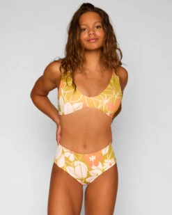 Brasilia Reversible Bikini Bottom - Jani -Swim Supply Store Brasilia Jani Multicolor Orange Floral Pattern Reversible Bikini Swim Suit Sun Protection 4