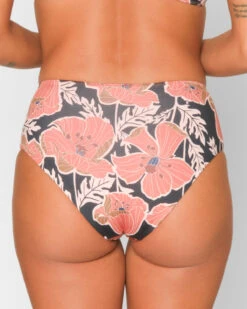 Brasilia Reversible Bikini Bottom - Mabel -Swim Supply Store Brasilia Mabel Multicolor Peach Floral Pattern Reversible Bikini Swim Suit Sun Protection 9