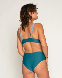 Brasilia Reversible Bikini Top - Navy Stripe -Swim Supply Store Brasilia Navy Stripe Blue White Striped Pattern Reversible Bikini Swim Suit Sun Protection 7