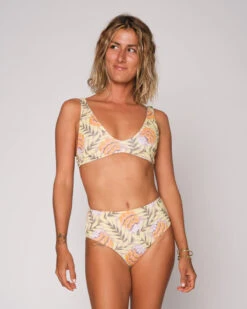 Brasilia Reversible Bikini Bottom - Roma -Swim Supply Store Brasilia Roma Multicolor Lavender Floral Pattern Reversible Bikini Swim Suit Sun Protection 25