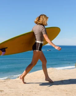 Bridgette Top - Mustang -Swim Supply Store Bridgette Mustang Brown Plaid Top Polo Collar Rashguard 5