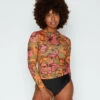 Doheny Rashguard - Freya -Swim Supply Store Doheny Freya Green Multicolor Floral Pattern Rashguard Long Sleeve Sun Protection 3