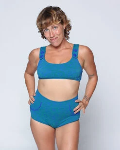 Georgia Bikini Top - Alga -Swim Supply Store Georgia Alga Blue Floral Pattern Swim Suit Bikini Top UV Protection 5