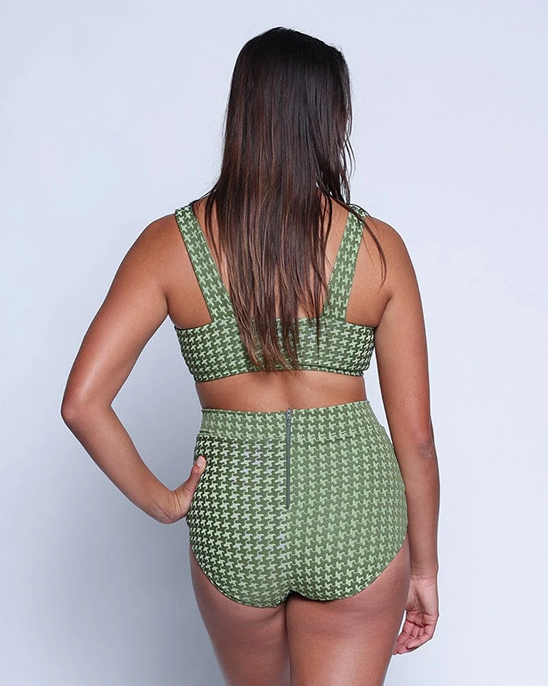 Georgia High Waist Bikini Bottom - Shamrock 5 Georgia High Waist Bikini Bottom - Shamrock - Image 3