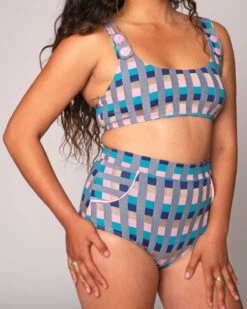 Georgia High Waist Bikini Bottom - Antibes -Swim Supply Store SEEA Georgia Bikini Antibes 4X5 10