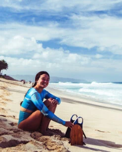 Hermosa One Piece - Seaflower -Swim Supply Store SEEA Hermosa Surfsuit Seaflower Lifestyle 4X5 3