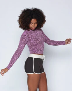 Palomar Crop Rashguard - Caracol -Swim Supply Store SEEA Palomar CropTopRashguard Caracol 4X5 2