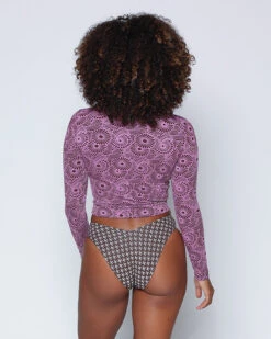 Palomar Crop Rashguard - Caracol -Swim Supply Store SEEA Palomar CropTopRashguard Caracol 4X5 7