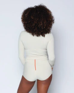 Palomar Crop Rashguard - Pebble -Swim Supply Store SEEA Palomar CropTopRashguard Pebble 4X5 10