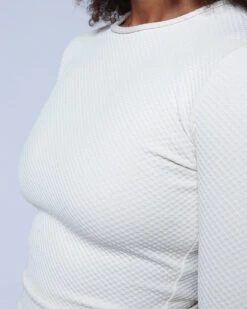 Palomar Crop Rashguard - Pebble -Swim Supply Store SEEA Palomar CropTopRashguard Pebble 4X5 12