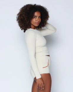 Palomar Crop Rashguard - Pebble -Swim Supply Store SEEA Palomar CropTopRashguard Pebble 4X5 9