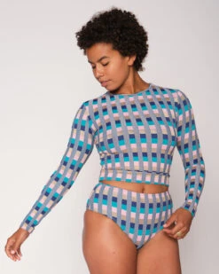 Palomar Crop Top Rashguard - Antibes -Swim Supply Store SEEA Palomar Rashguard Antibes 4X5 3