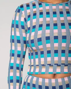 Palomar Crop Top Rashguard - Antibes -Swim Supply Store SEEA Palomar Rashguard Antibes 4X5 8