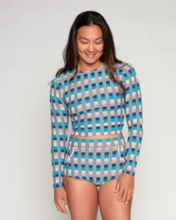 Palomar Crop Top Rashguard - Antibes -Swim Supply Store SEEA Palomar Rashguard Antibes 4X5 9