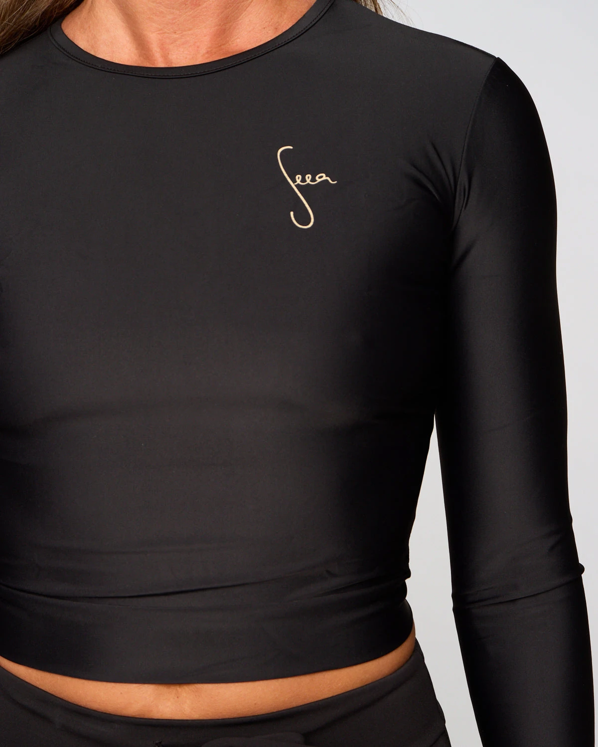 Palomar Crop Top Rashguard - Black 13 Palomar Crop Top Rashguard - Black - Image 11