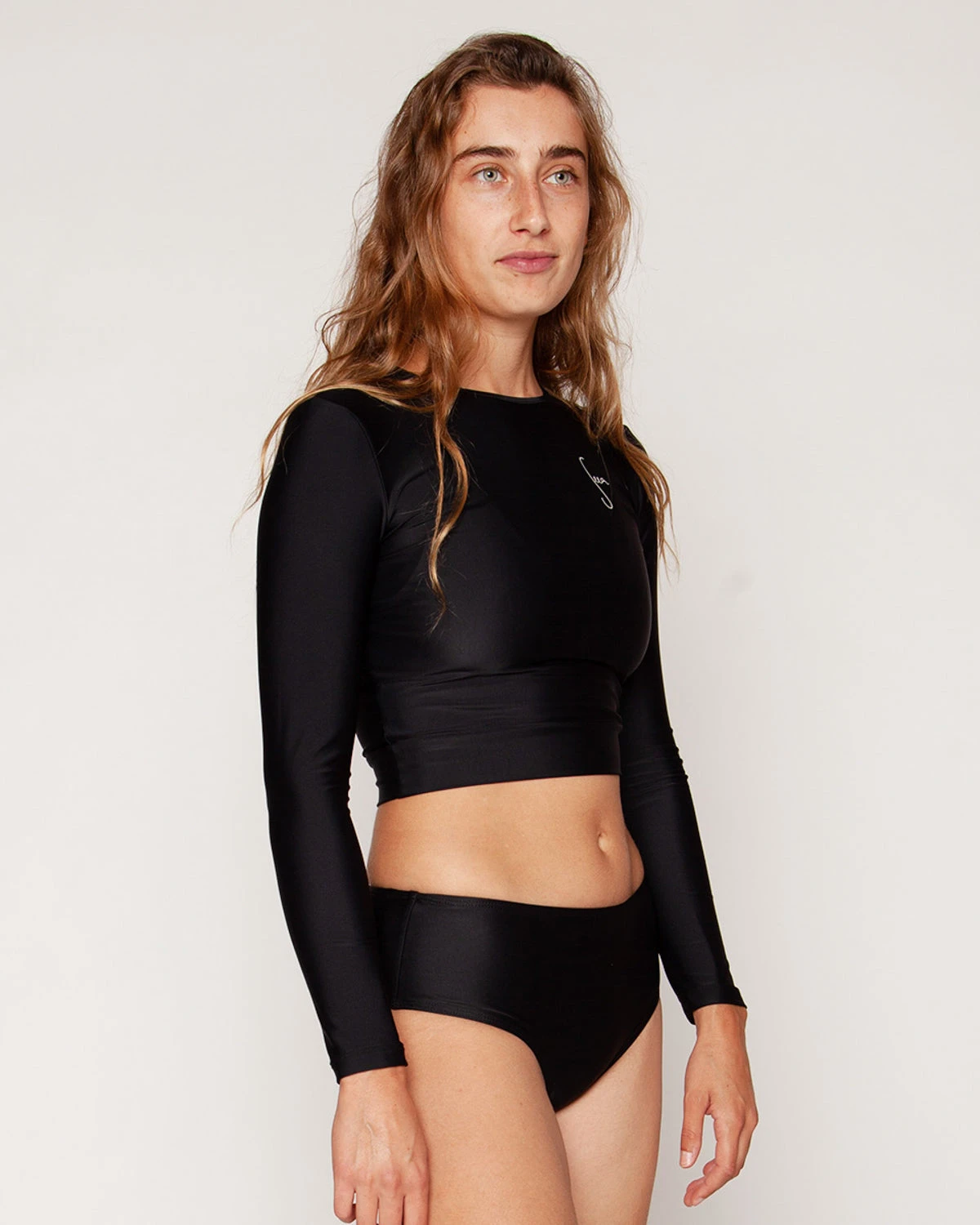 Palomar Crop Top Rashguard - Black 4 Palomar Crop Top Rashguard - Black - Image 2