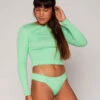 Palomar Crop Top Rashguard - Yerba -Swim Supply Store SEEA SP21 Palomar Yerba 1